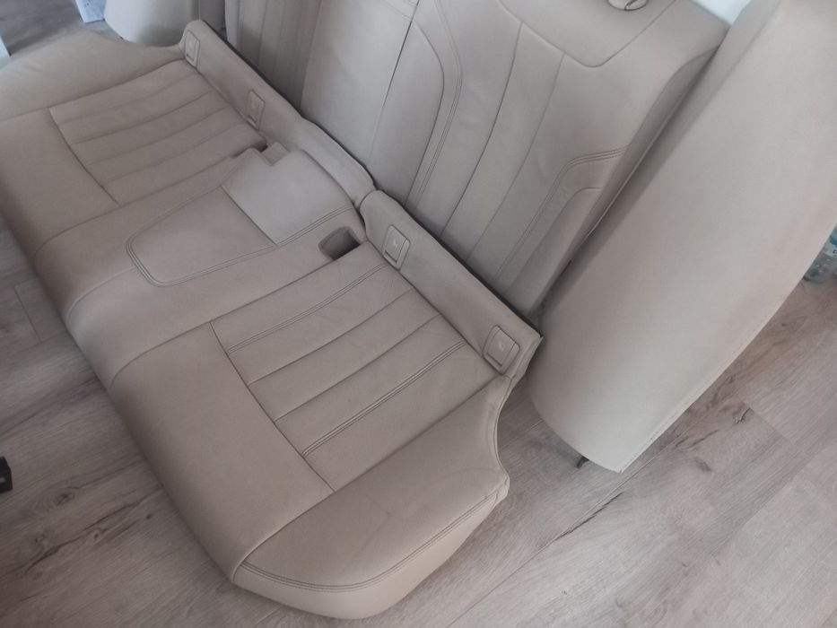 Piese interior piele crem Canberra Beige scaun bancheta BMW G30 G31
