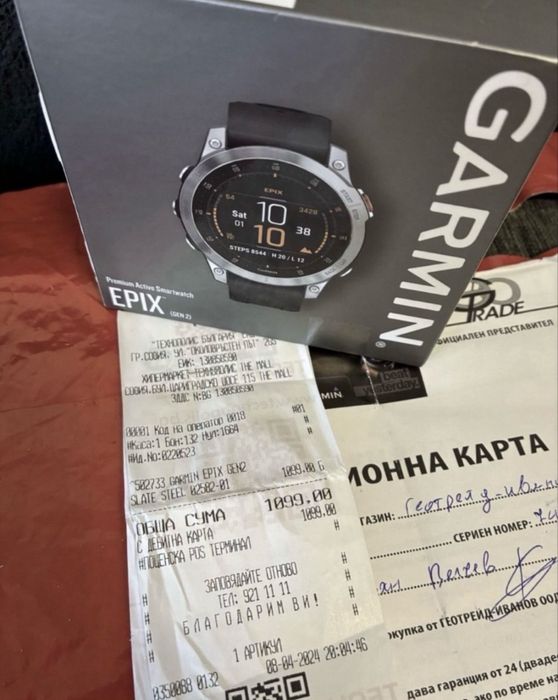 КАТО НОВ 47mm Garmin EPIX GEN 2 Гаранция Технополис 2026г. Black