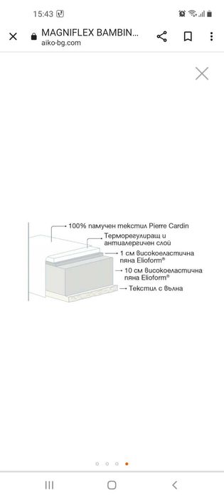 Детски ортопедичен матрак Pierre Cardin