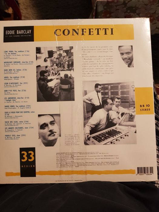 Disc vinyl Eddie Barclay et son Grand Orchestra " Confetti"