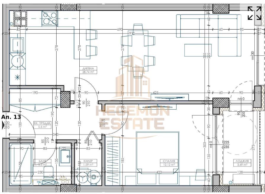 Продава се Двустаен апартамент в Варна, Владислав Варненчик - 76 кв.м за 765 €/кв.м - Снимка #2