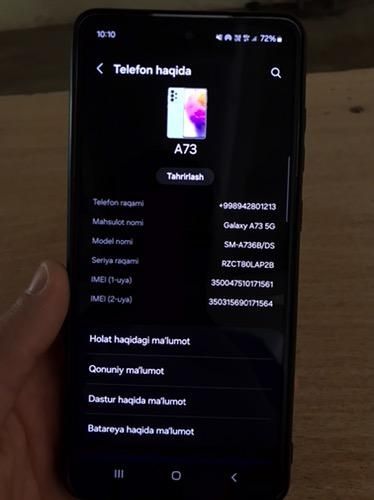 Samsung galaxy A73 5G
