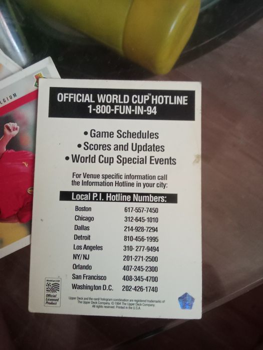 Футбольные карточки 1994г