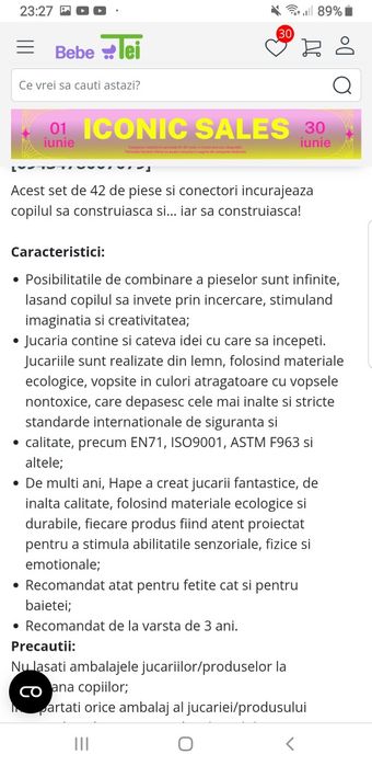 Jucarie lemn Hape - set de constructie lemn