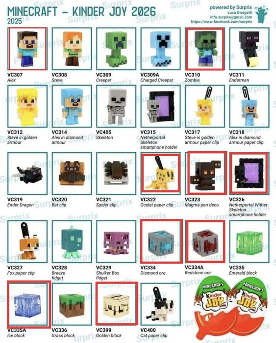 Фигурки Kinder Joy Minecraft!!! Обмен