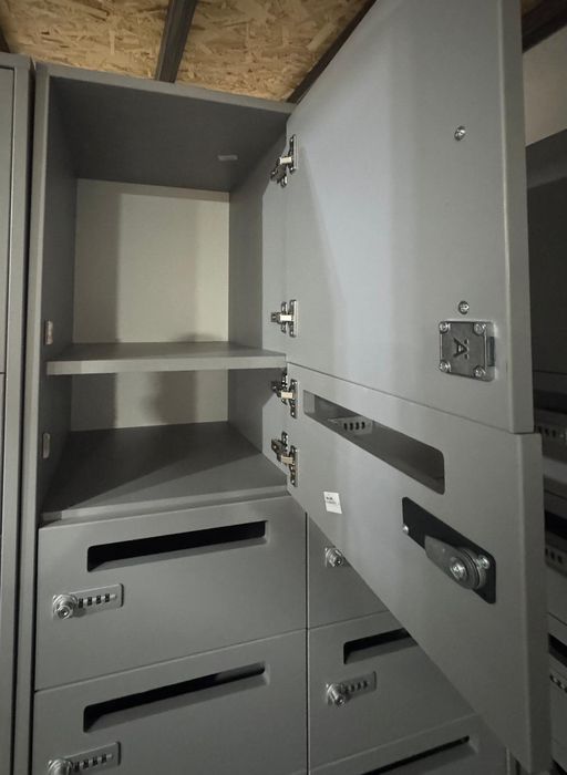 4 Buc. Dulap Metalic tip Locker cu Cifru; Sistem Modular de Cutii Poștale