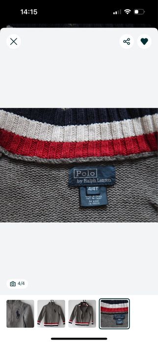 Polo ralph lauren оригинална детска жилетка 3/4г.