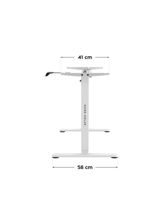 Cadru de birou electric reglabil, alb