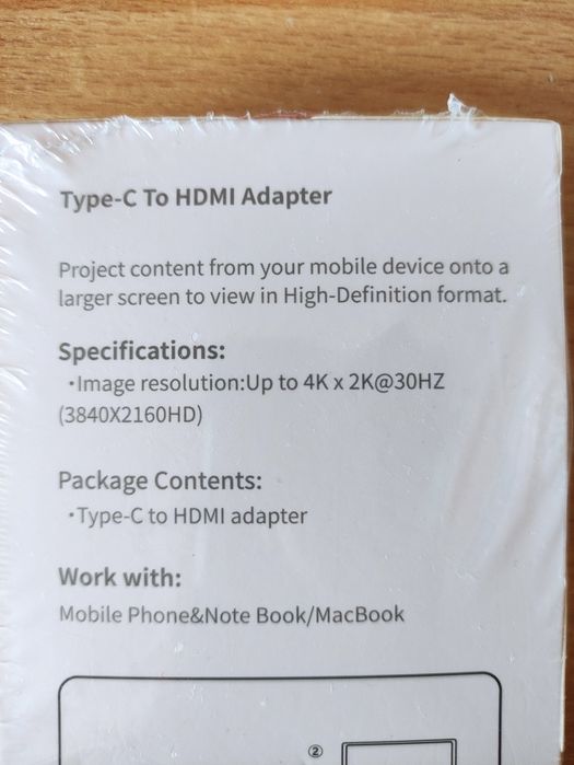 USB type C HDMI cable кабел