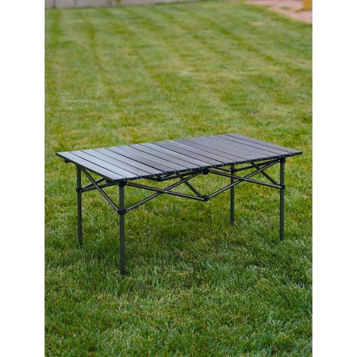 Сгъваема къмпинг маса, 95x56x50 см, стоманена конструкция