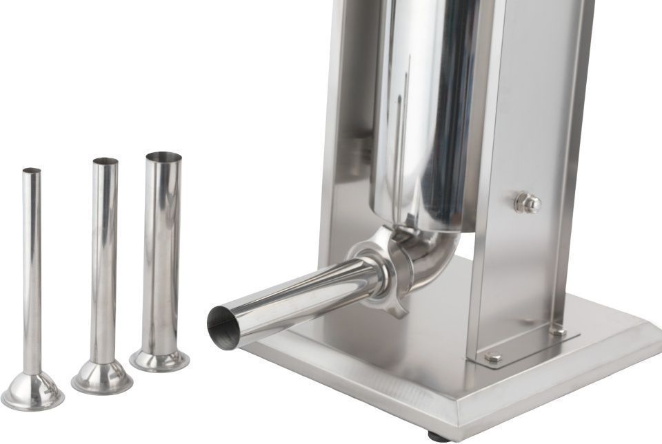 Aparat manual de umplut cârnați  capacitate 5 kg, 4 pâlnii, inox,