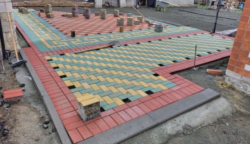 Укладка брусчатка