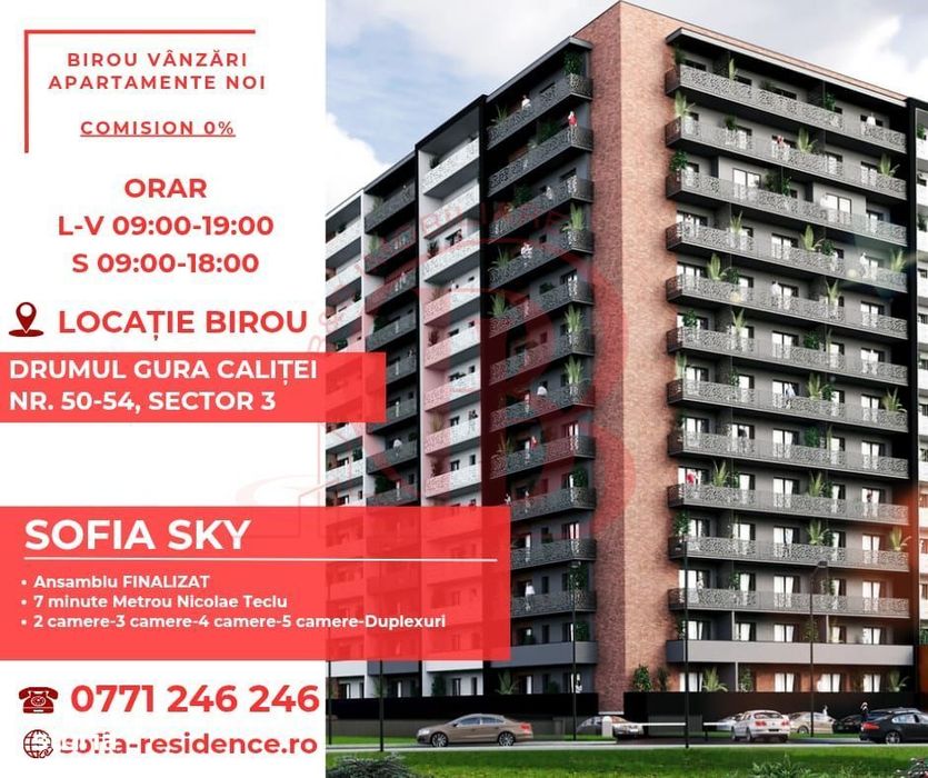 Bloc Finalizat Apartament 3 camere 7min Metrou Nicolae Teclu