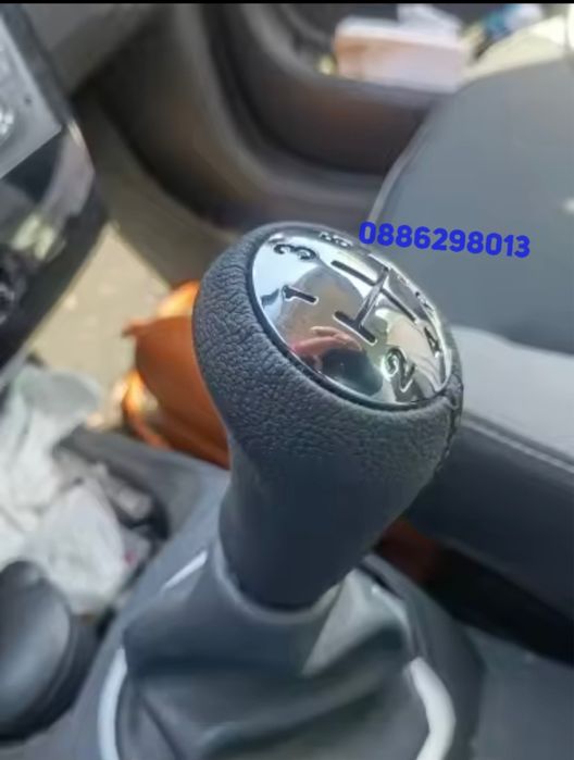 Скоростен лост кожен шит + маншон за Renault clio,megane,scenic,kango