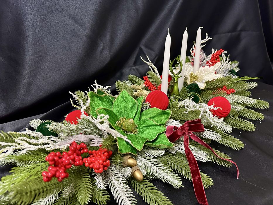 Aranjament masa craciun cadou