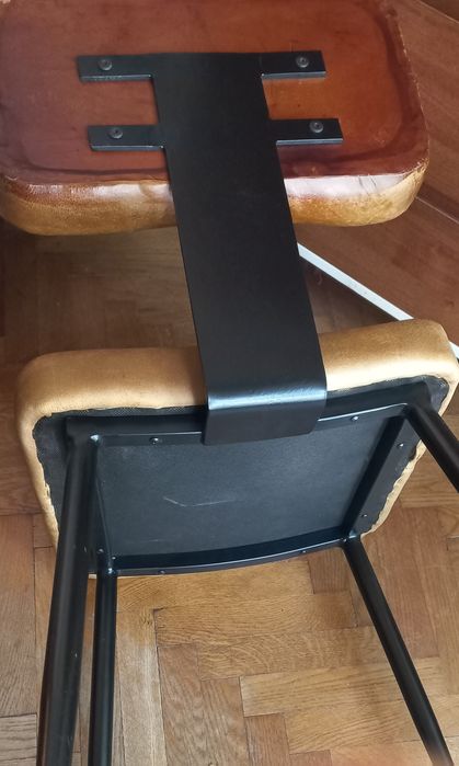 Scaun  în stil loft de la Clayre & Eef Olanda, dining/ birou din piele
