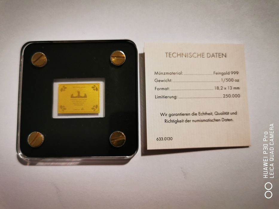 Златно кюлче, мини барче, идеално за колекционери и подарък!