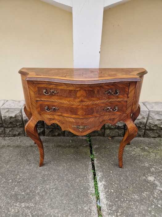 Прекрасен антикварен френски скрин шкаф масив интарзия