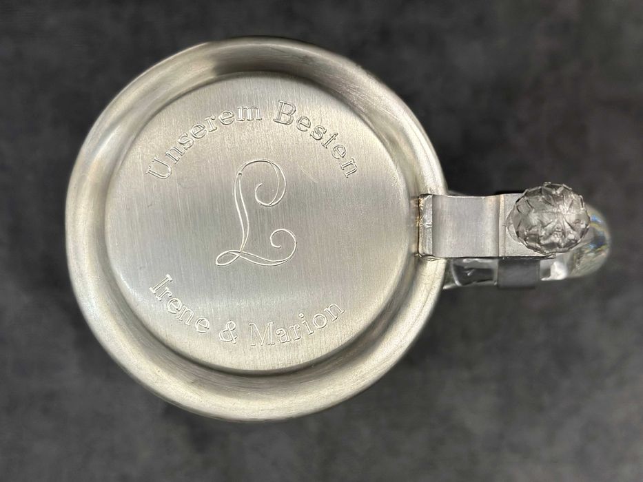 Старинна колекционерска немска халба ловна тематика / ловен мотив елен