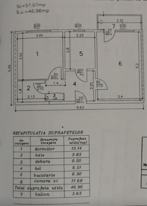Apartament 2 camere str. Infratirii, nr. 5A, bl. 67bis