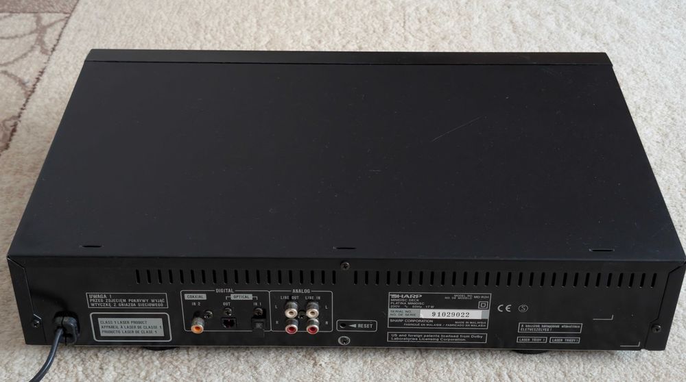 Mini Disc Sharp MD-R2, fara telecomanda