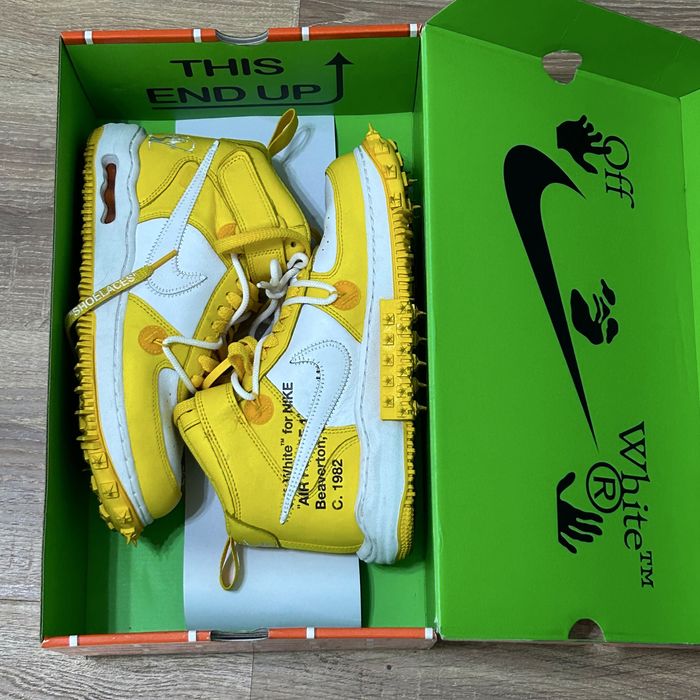 Nike x Off-White Air Force 1 Mid «Varsity Maize» — Размер 42 (EU)