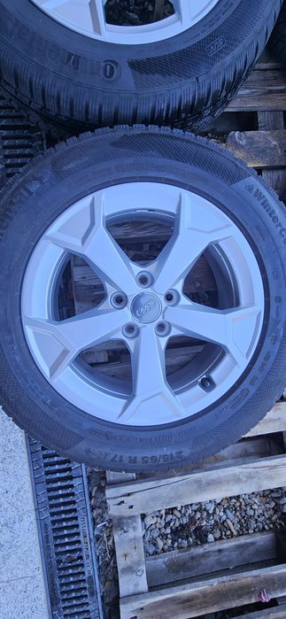 Jante Anvelope Original Audi Q3 F3  215/65 R17 99H  Continental WinterContact TS850P  AO  5x112  6.5Jx17  Et.38 Skoda Kodiaq Seat Sharan Vw Tiguan