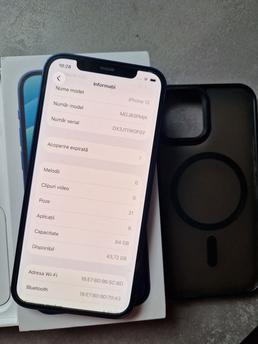iPhone 12 64Gb, 86% bateria; arată și funcționează foarte bine