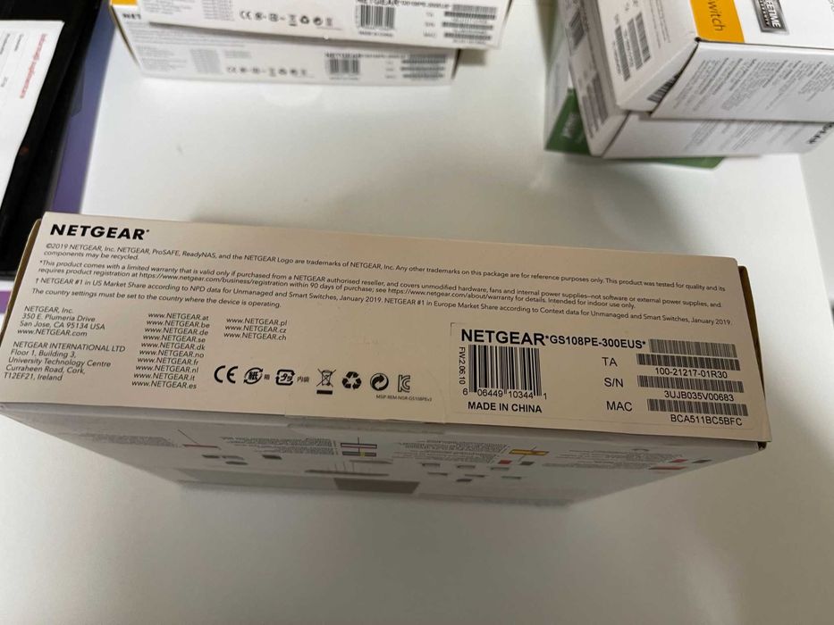 SWITCH NETGEAR 8 Ports Model: GS108 PE  Ethernet Smart Managed