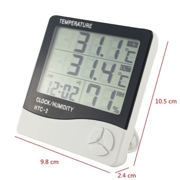 Ceas cu afisaj digital si senzor de exterior HTC-2, rulota, casa, nou