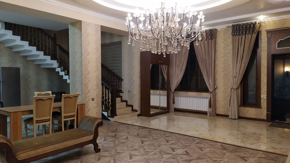 Продается дом 3.9 сотки Ракат Боши_Фасад 17м_бассейн и сауна