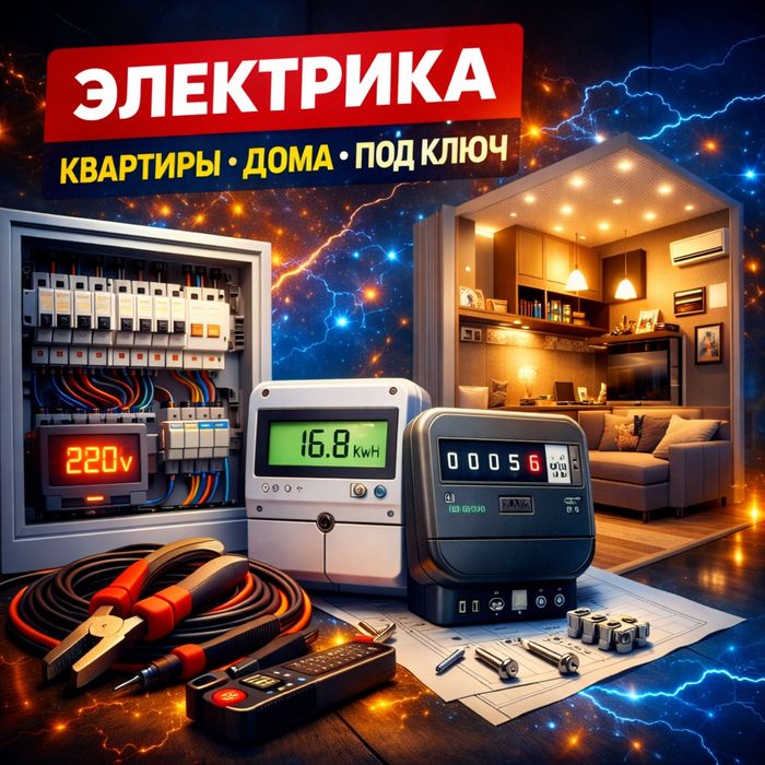 Электрик  Розетки и полная замена проводки