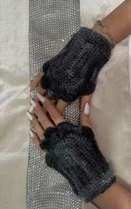 Уникални ръчно плетени ръкавици" котешки лапички" котешка