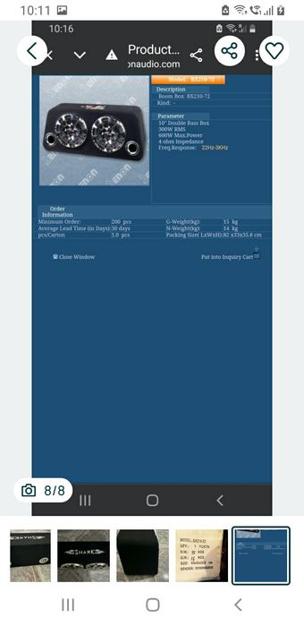 Vand boxa marca Shark,cu 2 difuzoare ,model BX210-72,carateristici tehnice in poza,noua