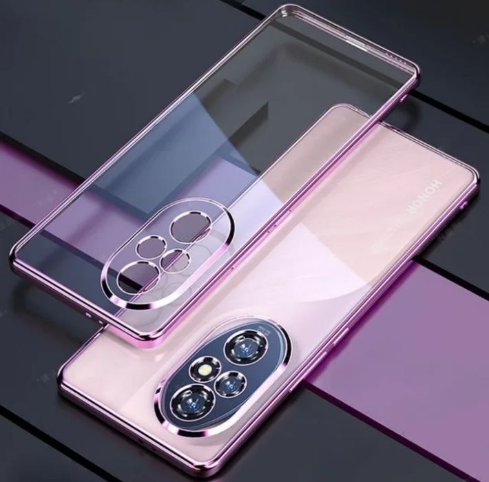 Honor 200,pro,lite силиконов кейс с цветен кант ударо-устойчив 5 цвята