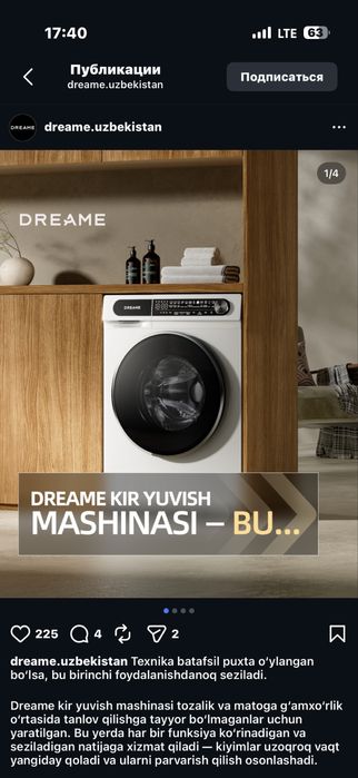 Dreame Kompakt kir yuvish mashinasi (Dreame