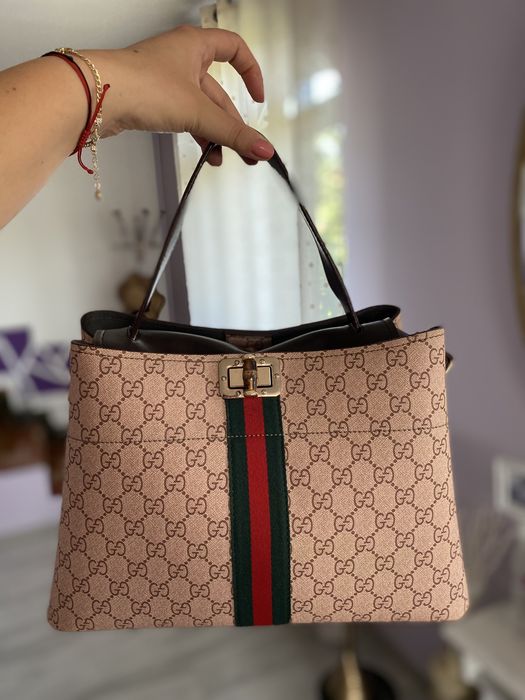 Geantă Gucci roz pudrat