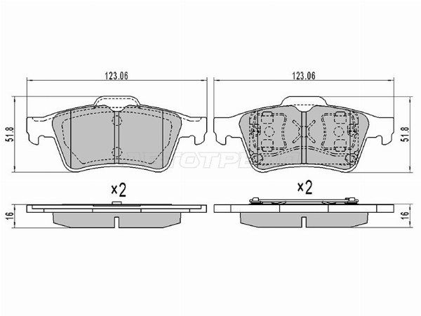 Колодки тормозные зад  Ford Focus