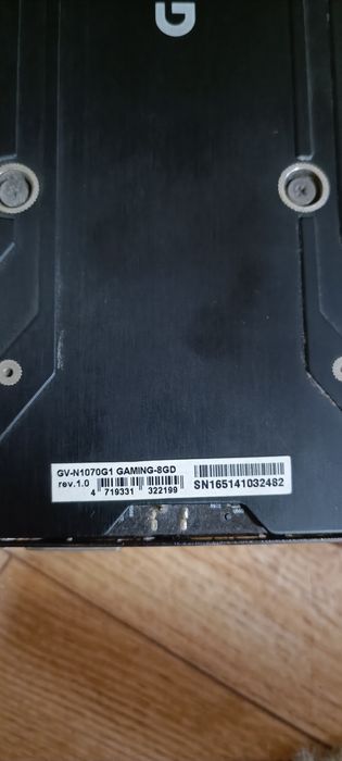 Видеокарта Gtx 1070 Gigabyte