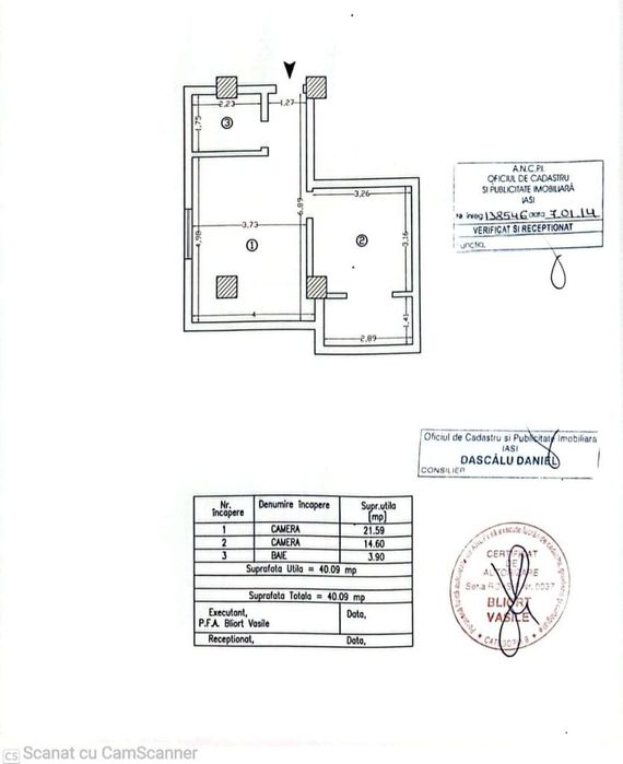 Apartament cu 2 camere openspace Tătărași bloc nou