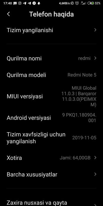 Redmi note 5 sotiladi