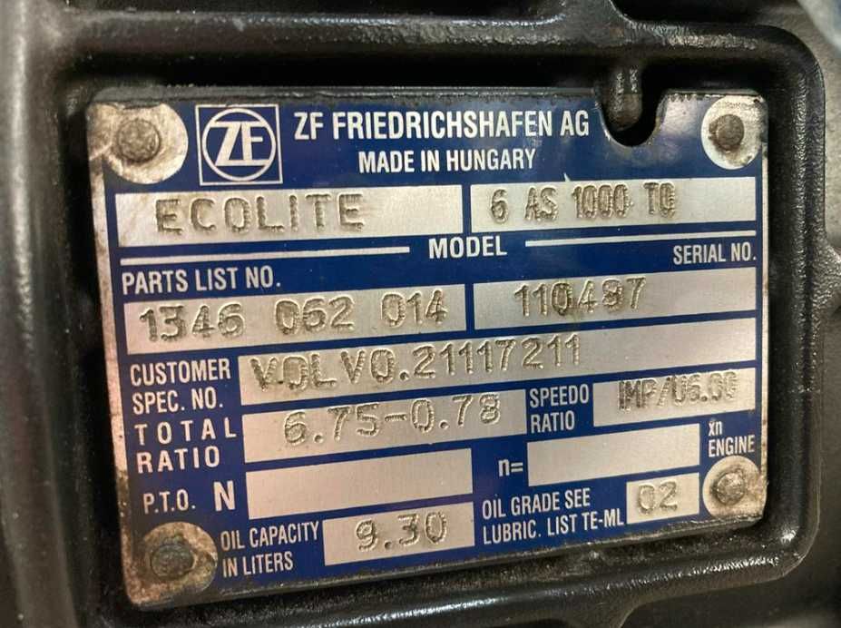 Cutie de viteze Volvo ZF 6 AS 1000 T0 - Piese de schimb Volvo