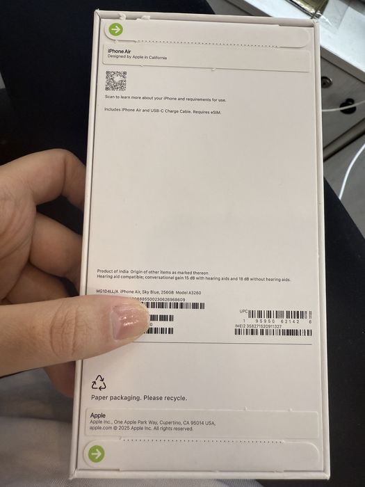 iPhone 17 air 256 gb. Айфон айр