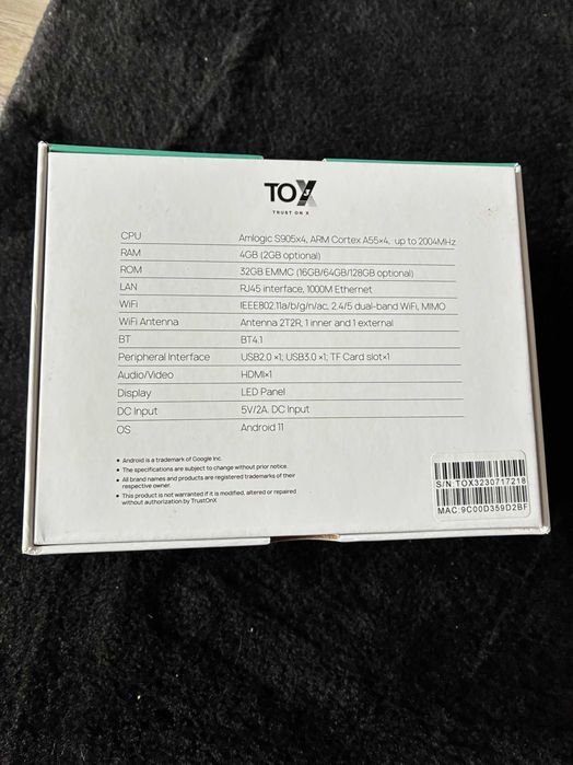 ТВ БОКС TOX 3 4/32