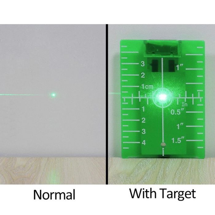 Зелена магнитна мишена за лазерен нивелир