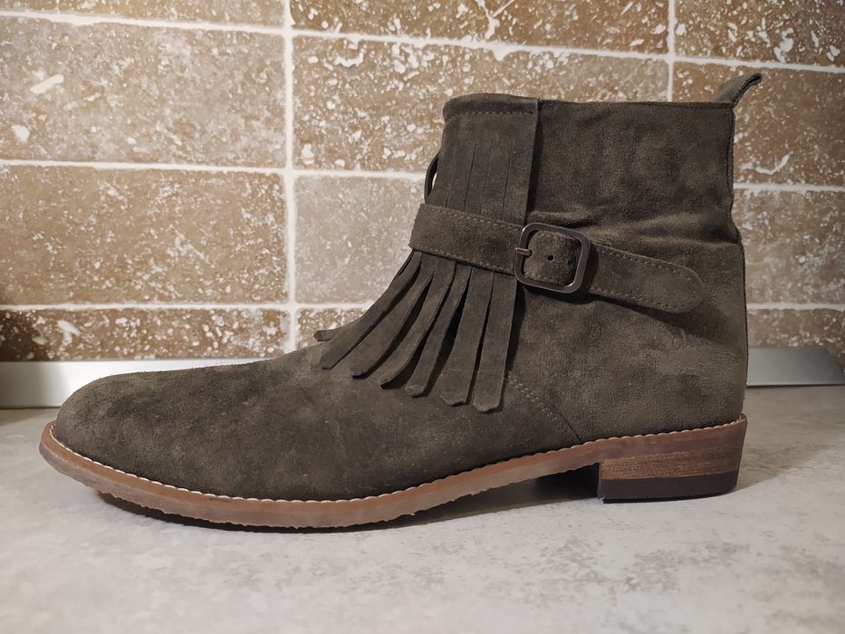 Ghete piele întoarsă maro