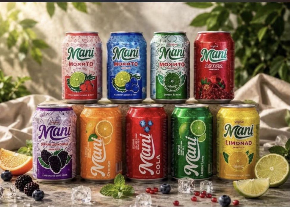 Mani гранатовый сок pepsi и ассортимент mani