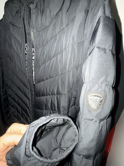 EA7 Emporio Armani Пухено яке Тъмносин Relugar Fit
