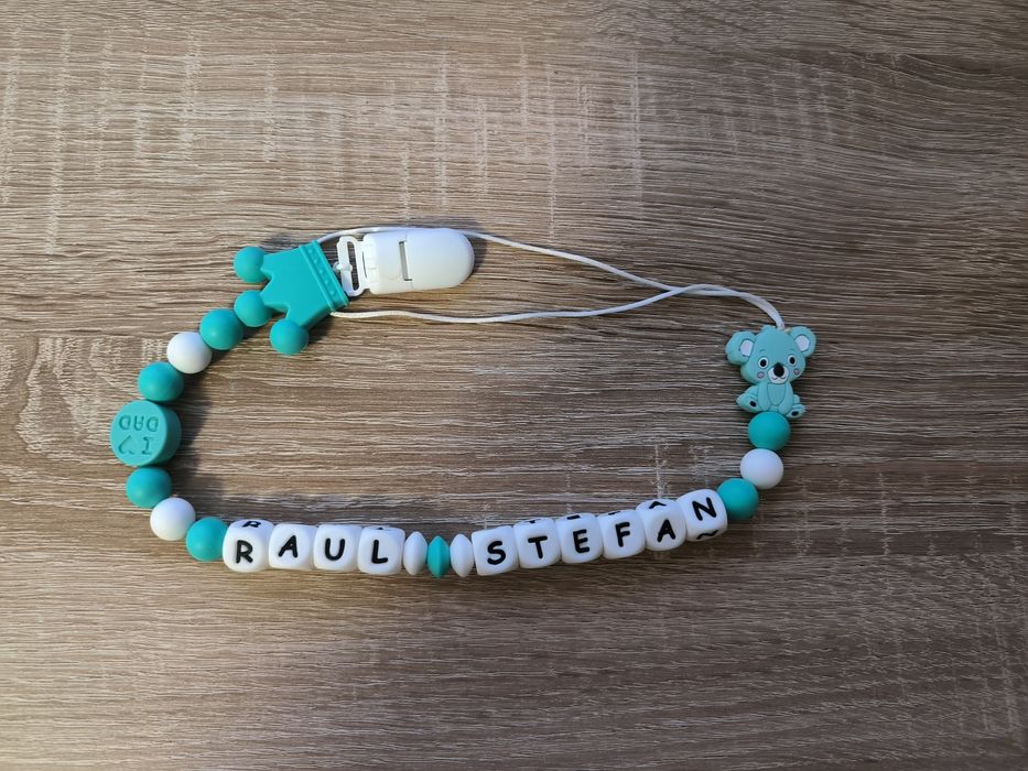 Lantisor personalizat pentru suzeta cu doua nume