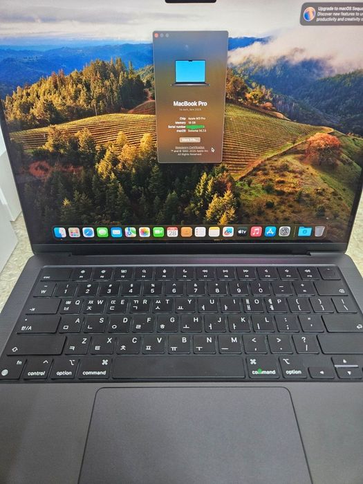 MacBook Pro M3 Pro spaceblack Ram 18GB/ssd 512 full box sotiladi